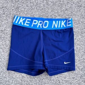 Nike Pro Dri-Fit Blue Running Athletic Shorts